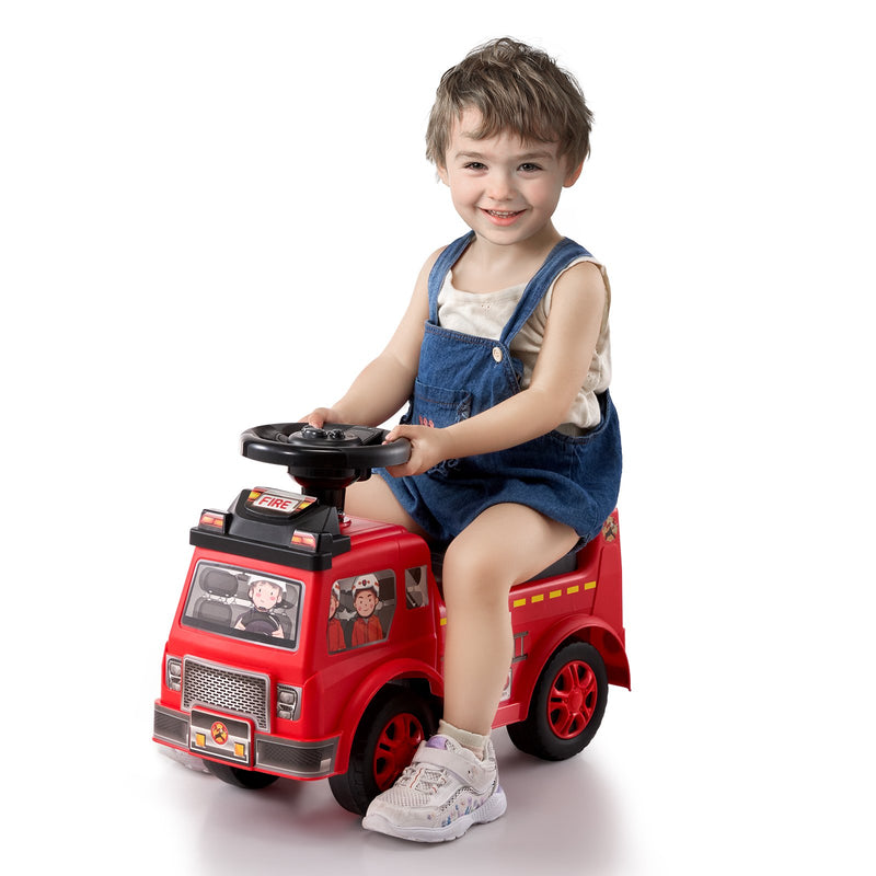 Ride On Car Toddler Ages 1-3 Music Steering Wheel Storage Red