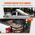 Truck Bed Extender Aluminum Retractable 131cm-162cm Adjustable