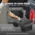Truck Bed Storage Box, Lockable Swing Case with Password Padlock, 6.6 Gal/25 L ABS Wheel Well Tool Box, Waterproof and Durable, Compatible with Ford F-150 2015-2021, Passenger Side