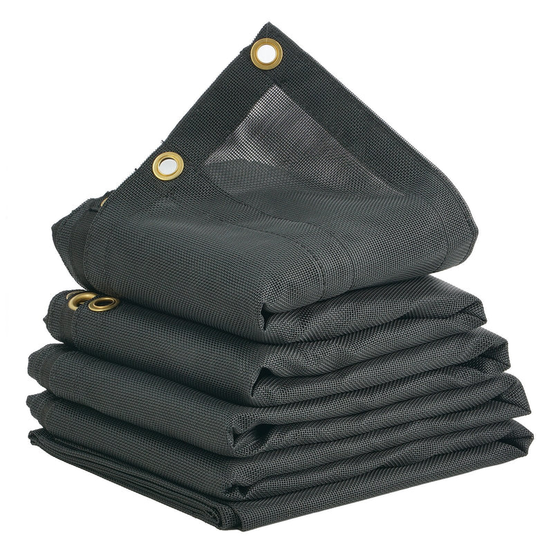 Dump Truck Mesh Tarp 5x14ft Black PVC Heavy Duty Cover