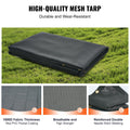 Dump Truck Mesh Tarp 5x14ft Black PVC Heavy Duty Cover