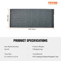 Dump Truck Mesh Tarp 5x14ft Black PVC Heavy Duty Cover