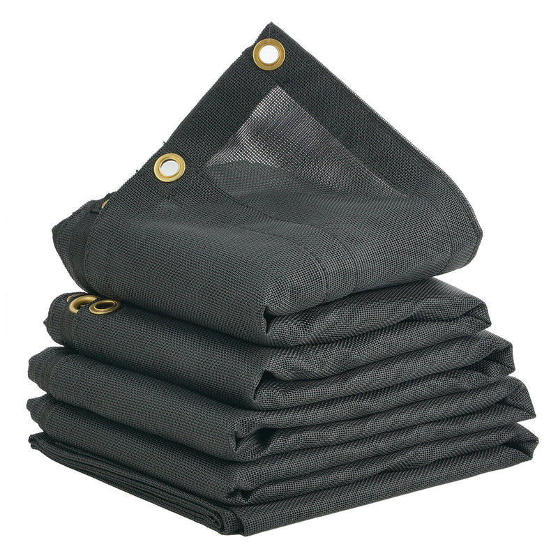 Dump Truck Mesh Tarp 6x14ft PVC Coated Black Heavy Duty Cover