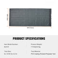 Dump Truck Mesh Tarp 6x14ft PVC Coated Black Heavy Duty Cover