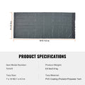 Dump Truck Mesh Tarp 7x14ft Black PVC Heavy Duty Cover