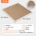 Carpet Tiles 20x20cm 16 Pack Dark Brown Padded Reusable Squares