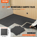 Carpet Tiles 20x20 Dark Grey 20 Pack Padded Reusable Square Indoor