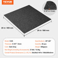 Carpet Tiles 20x20 Dark Grey 20 Pack Padded Reusable Square Indoor