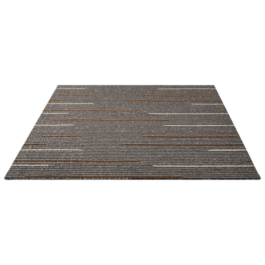 Carpet Tiles 610x610mm 24pcs Dark Brown Modular Square Rug 8.9m²