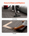 Carpet Tiles 610x610mm 24pcs Dark Brown Modular Square Rug 8.9m²