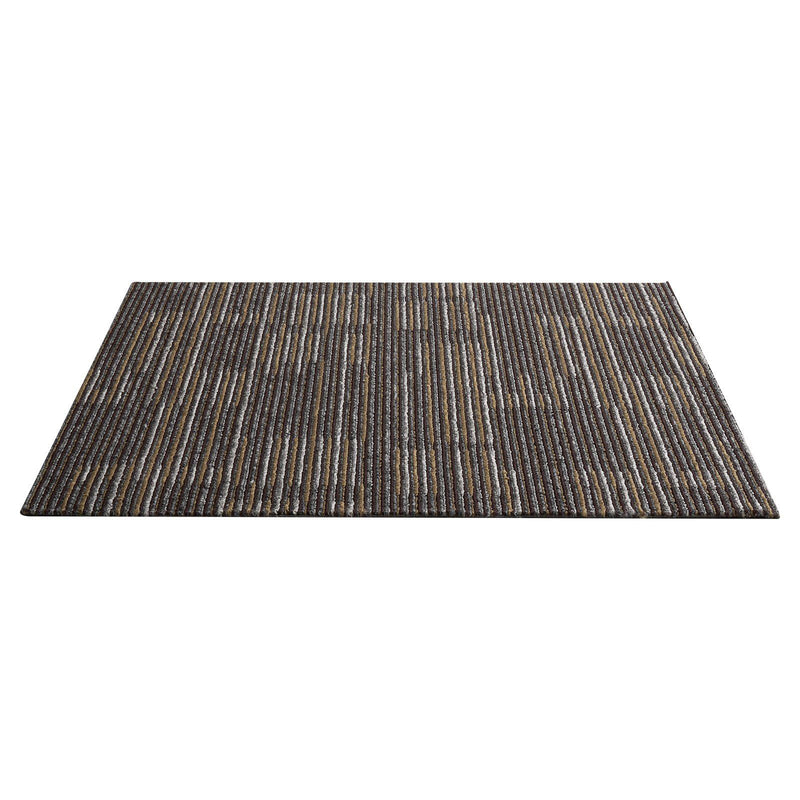 Carpet Tiles 610x610mm 24pc Grey Brown Modular Square Rug 8.9m²