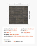 Carpet Tiles 610x610mm 24pc Grey Brown Modular Square Rug 8.9m²