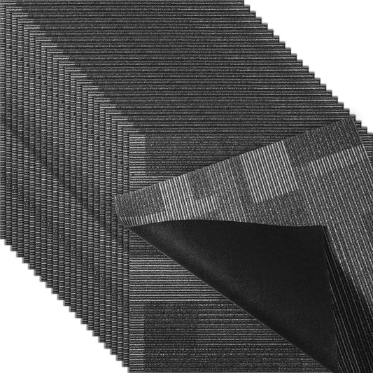 Carpet Tiles 24x24 Padded Mixed Gray 24 Pack DIY