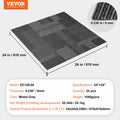 Carpet Tiles 24x24 Padded Mixed Gray 24 Pack DIY
