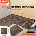 Carpet Tiles 24x24 Padded Mixed Brown 24 Pack DIY