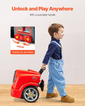 Mechanic Car Repair Set 60pc Kids Toy Lights Sounds Steering Wheel Red