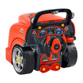 Mechanic Car Repair Set 60pc Kids Toy Lights Sounds Steering Wheel Red