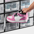 Shoe Storage Boxes 12 Pack Stackable Plastic Organiser Black