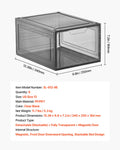 Shoe Storage Boxes 9 Pack Clear Stackable Magnetic Door Size 13