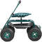 Garden Cart Rolling Workseat 360 Swivel Stool Green Wheels