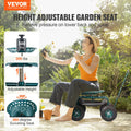 Garden Cart Rolling Workseat 360 Swivel Stool Green Wheels