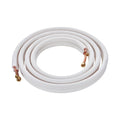 4876.8mm Mini Split Line Set, 6.4 & 12.7mm O.D Copper Pipes Tubing and Triple-Layer Insulation, for Air Conditioning or Heating Pump Equipment & HVAC with Rich Accessories (18ft Connection Cable