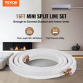 Mini Split Line Set 4876.8mm 6.4 12.7mm Copper Pipes HVAC