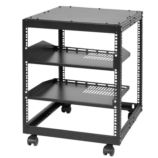 12U Server Rack 15-40" Adjustable Depth Open Frame Network Equipment