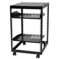 15U Open Frame Server Rack 23-40in Adjustable Depth 4 Post