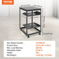 15U Open Frame Server Rack 23-40in Adjustable Depth 4 Post