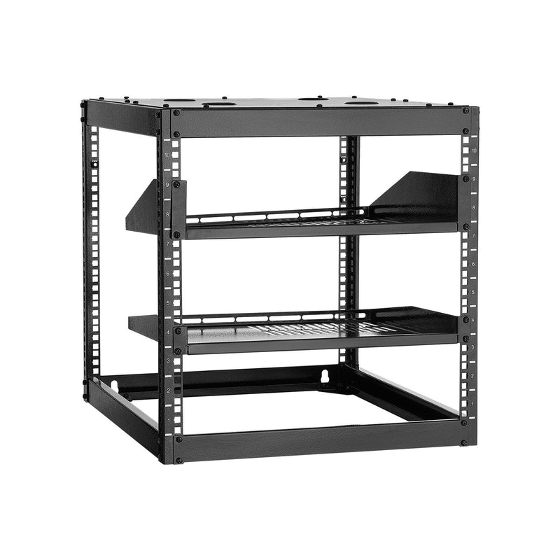 10U Open Frame Network Rack 585mm Depth 4 Post Server