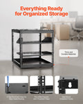 10U Open Frame Network Rack 585mm Depth 4 Post Server
