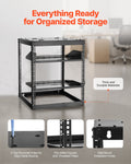 12U Open Frame Network Rack 585mm Depth 4 Post