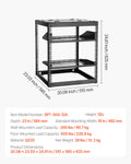 12U Open Frame Network Rack 585mm Depth 4 Post