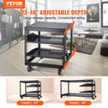 9U Open Frame Server Rack 584-1016mm Adjustable Depth Wall Mount