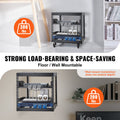 9U Open Frame Server Rack 584-1016mm Adjustable Depth Wall Mount