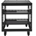 9U Open Frame Server Rack 584-1016mm Adjustable Depth Wall Mount