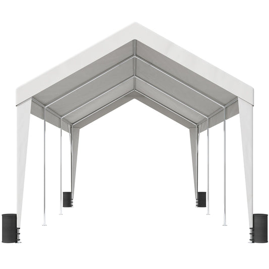 Carport Car Canopy Garage Shelter Tent 10x20ft with 8 Poles for Auto Boats