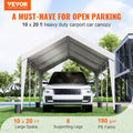 Carport 10x20ft Car Canopy Garage Shelter 8 Poles Boats