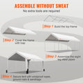 Carport 10x20ft Car Canopy Garage Shelter 8 Poles Boats