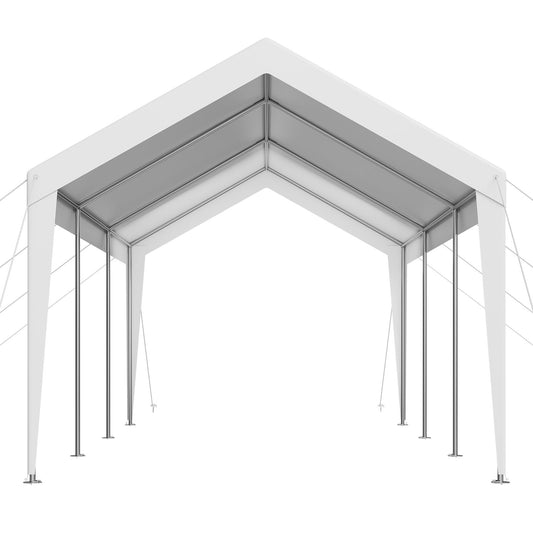 Carport Car Canopy 10 x 20 FT Heavy Duty Portable Car Shelter Tent White