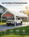 Carport 10x20ft Heavy Duty Portable Car Shelter Tent White