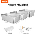 Cat Litter Box XL Stainless Steel 203mm Deep High Sides Scoop