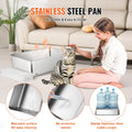 Stainless Steel Cat Litter Box XL 152mm Deep with Scoop Odour