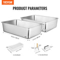 Stainless Steel Cat Litter Box XL 152mm Deep with Scoop Odour