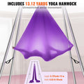 Aerial Yoga Frame 2950mm Purple 250kg Yoga Swing Stand + 12m Hammock