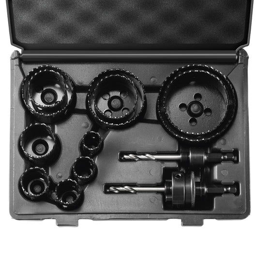 Hole Saw Kit 11pcs Bi-Metal M42 3/4"-3" Wood Iron Plastic