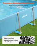 Bestway Frame Pool 3x2x0.762m Rectangular 3959L Steel Blue