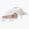Inflatable Tents for Camping, 3-5 Person Easy Setup Blow up Tent with Hand Pump, 300D Oxford 4 Season Glamping Tent with Canopy, Stove Jack, 2 Doors & 2 Mesh Windows (Storage Bag Included)