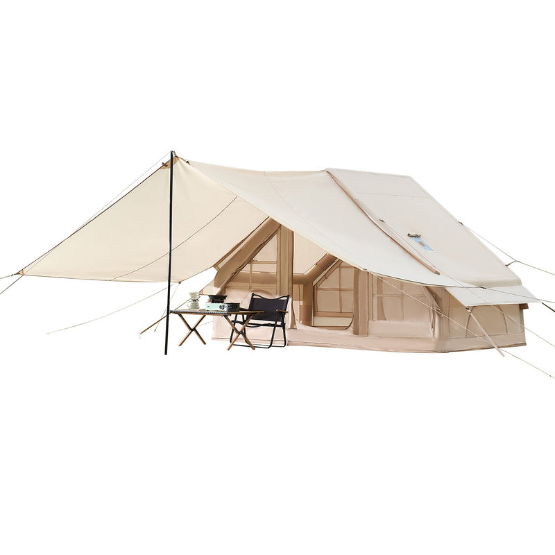 Inflatable Camping Tent 5 Person 4 Season Glamping Stove Jack 2 Door